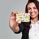 PVC プラスチック防水カード ステッカー  銀行カードの装飾用の粘着カードスキン  長方形  花  186.3x137.3mm DIY-WH0432-013-7