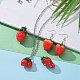 25 pièces 5 tailles pendentifs fraise en résine RESI-ZZ0001-06-8