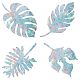 GORGECRAFT 16PCS Leaf Window Clings Anti Collision Rainbow Window Glass Alert Stickers for Birds Strike Palm Leaves Decals Non Adhesive Prismatic Vinyl Film for Sliding Doors Windows Glass DIY-WH0256-046-1