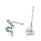 Brass Micro Pave Cubic Zirconia Stud Earrings EJEW-A058-20P-02-2