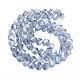 Electroplate Transparent Glass Beads Strands EGLA-N002-39-F02-2
