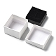 厚紙のジュエリーセットボックス  内部のスポンジ  正方形  ホワイト  5.1x5x3.1cm CBOX-C016-03A-02-3