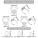 Unicraftale diy набор для изготовления плоских круглых манжетных колец DIY-UN0003-46-2