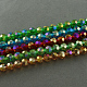 Electroplate Glass Beads Strands EGLA-R016-10mm-M-1