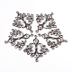 Антикварные серебряные тибетский стиль компонента ромб люстра соединения для болтающиеся серьги материалы X-EA9734Y-NF