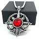 Хип-хоп панк нержавеющая сталь красные ожерелья с подвеской от сглаза DW3700-4