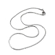 Не тускнеющие плоские ожерелья-змейки из нержавеющей стали 304 для женщин NJEW-D058-03P-1