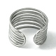 304 anello a polsino aperto in acciaio inossidabile RJEW-L110-041P-3