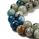 Azzurrite blu naturale in fili di perle di calcite G-NH0003-F01-01-4