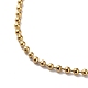 Ion Plating(IP) 304 Stainless Steel Ball Chain Necklace NJEW-D045-03G-2
