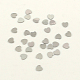 Accessoires ornement de perles de paillette en forme de coeur en plastique X-PVC-Q024-4mm-1-1