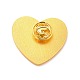 Сердце с эмалированной булавкой с рисунком инь-ян JEWB-O007-A05-2