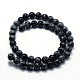 Naturschneeflocke Obsidian Perlen Stränge G-I199-36-6mm-2