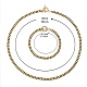 Браслеты-цепочки из латуни и комплекты ожерелий NJEW-SZ0001-03G-A-2