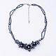 Glass Beaded Necklaces NJEW-N0058-M-2