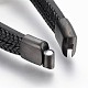 Braided Microfiber PU Leather Cord Multi-strand Bracelets BJEW-K206-H-01B-3