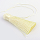 Décorations de pendentif pompon en polyester AJEW-R057-07-1