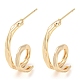 Brass Spiral Stud Earrings EJEW-K264-09G-1