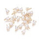 Real 18K Gold Plated Brass Charms ZIRC-L077-016B-G-1