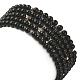 Set di braccialetti elasticizzati con perline a forma di stella di perle e perle sintetiche nere da 5 pz. 5 stili BJEW-JB09495-02-5
