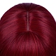 ショートカーリーボブウィッグ  合成かつら  前髪あり  耐熱高温繊維  女性のために  赤ミディアム紫  13.77インチ（35cm） OHAR-I019-10A-5