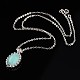 Trendy Synthetic Turquoise Pendant Necklaces and Ear Studs Jewelry Sets SJEW-JS00848-4