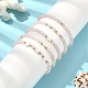 Set di braccialetti elasticizzati con perline e perline miste a forma di stella di perle e perle sintetiche e naturali da 5 stili BJEW-JB09495-9