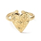 Heart with Star 304 Stainless Steel Cuff Ring Findings STAS-P334-03G-2