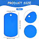 BENECREAT 30 Packs Blue Shield Shape Stamping Blanks with 3.5mm Hole Aluminum Blank Pendants for DIY Decorative Craft Pet Dog ID Tags ALUM-BC0001-67-2