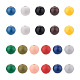 220Pcs 11 Colors Painted Natural Wood European Beads WOOD-TA0001-54-2