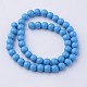 Opaque Solid Color Glass Beads Strands GLAA-D080-6mm-01-2