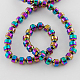 Non-magnetic Synthetic Hematite Beads Strands G-Q877-4mm-5-1