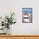 Creatcabin targa in metallo gatti segni bicchiere da vino modello retrò vintage divertente decorazione della parete arte pittura poster targa per la casa giardino bar pub ufficio garage 8 x 12 pollice AJEW-WH0157-447-5