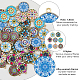 SUPERFINDINGS 48Pcs 8 Styles Printed Alloy Pendants FIND-FH0007-79-3