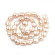 Hebras de perlas keshi de perlas barrocas naturales PEAR-S012-70B-2