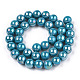 Electroplate Opaque Glass Beads Strands GLAA-T032-P10mm-AB13-2
