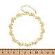 Латунные браслеты-цепочки с микропаве из прозрачных кубических цирконий для женщин BJEW-A090-10D-G-5