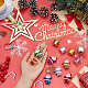 Benecreat 7 set di decorazioni per ciondoli in plastica di buon natale HJEW-BC0001-45-4