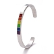 Bracciale rigido con orgoglio arcobaleno BJEW-F419-154P-2