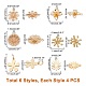 SUPERFINDINGS 24Pcs 6 Style Brass Charms KK-FH0003-86-2