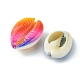 40pcs 5 styles de perles de coquille de cauris naturelles imprimées SSHEL-FS0001-02-3