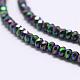 Electroplate Glass Beads Strands EGLA-K010-FP01-3