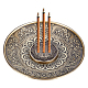 Ensembles de brûleurs d'encens portables à motif de lotus DJEW-WH0001-17-1