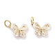 Латунные микро проложить кубического циркония подвески KK-P271-03G-A-1