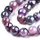 Electroplate Natural Agate Beads Strands G-T131-54J-3