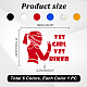 AHADERMAKER 6 Sheets 6 Colors PET Cartoon Self Adhesive Car Stickers STIC-GA0001-20-2