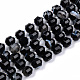 Agate à bandes noires naturelles / brins de perles d'agate à rayures G-R482-13-10mm-1