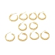 Brass Curb Chains Shape Stud Earrings EJEW-G312-09G-3