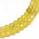 Naturelles agate jaune brins de perles G-O180-05C-3