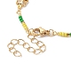 Brass Star & Butterfly Link Chain Bracelet Making AJEW-JB01150-43-3